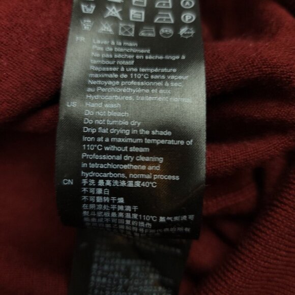 Sandro Paris Womens‎ Maroon Soft Wool Crewneck Slim Fit Sweater M Designer - Picture 8 of 16